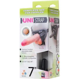 Страпон с 2 насадками UNI strap 7" Harness