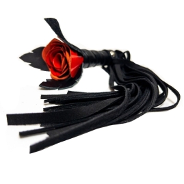 Замшевая плеть с розой БДСМ Арсенал