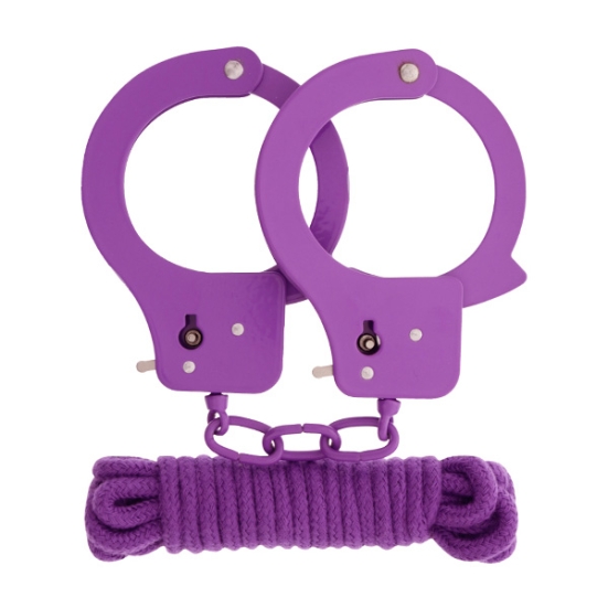 Набор для фиксации BondX Metal Cuffs &amp; Love Rope