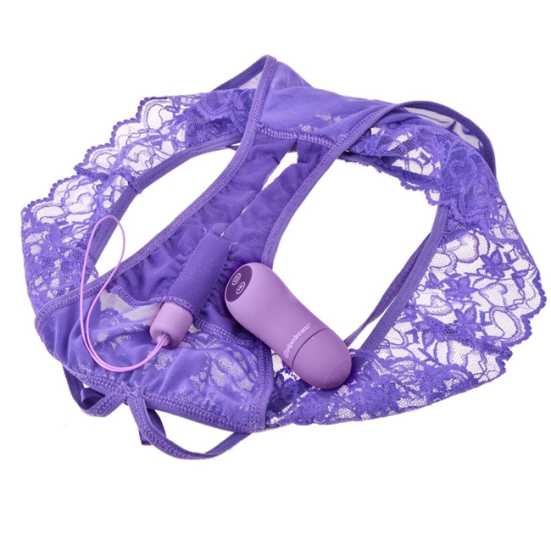 Вибратор с трусиками Crotchless Panty Thrill-Her
